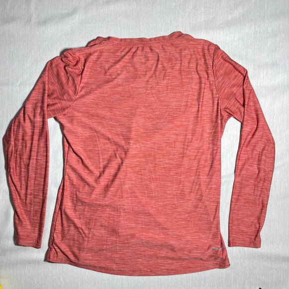 ARIAT TEK Long Sleeve T-Shirt Women Large Red Heather V-Neck Lightweight Cooling - Picture 2 of 6
